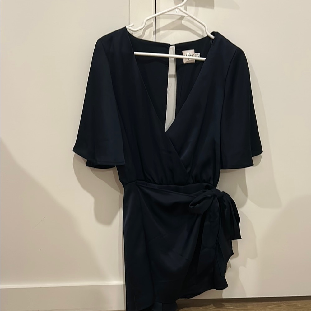 Elegant NAVY Wrap Dress